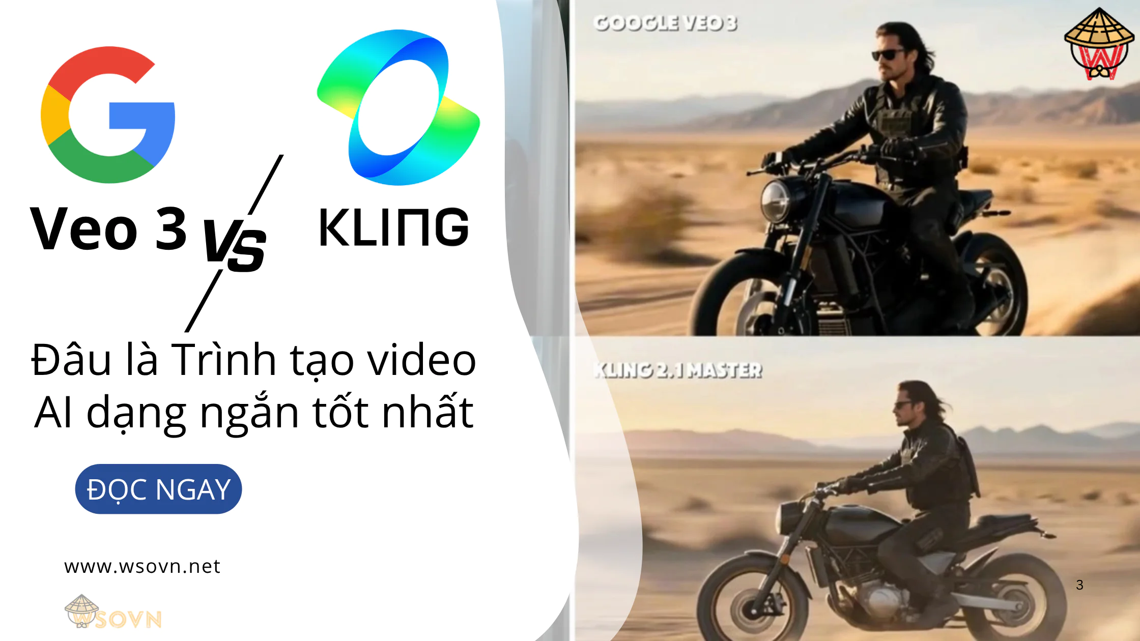 So sánh Google Veo 3 vs Kling 2.1 Master